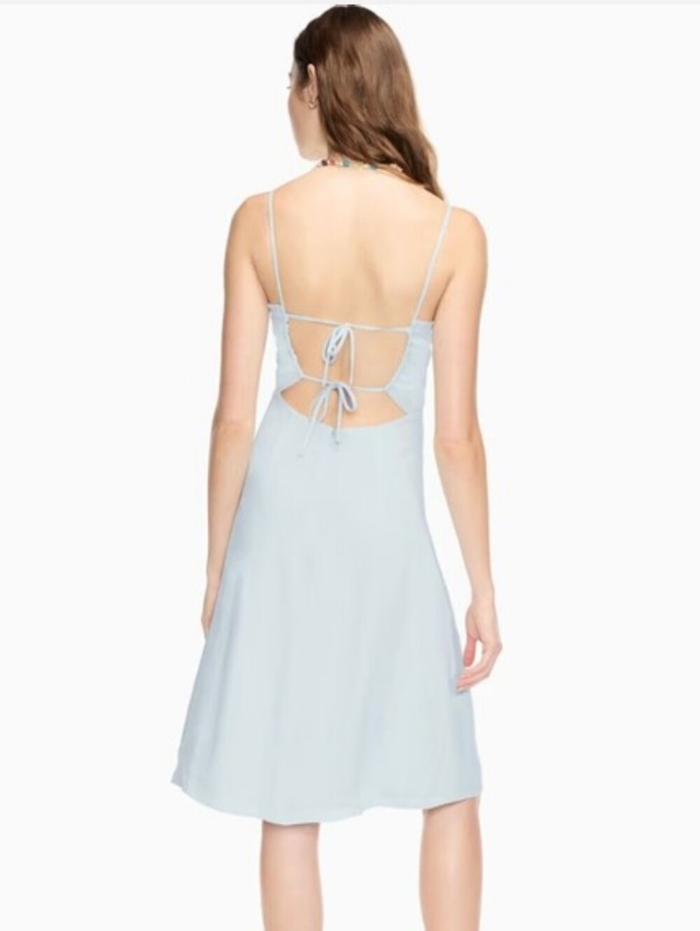 Aritzia Sun-deh Eastwood Midi Dress In Fluid Blue Size Large - Picture 2 of 9